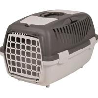 TRIXIE Draagtas Capri 2 - XS-S: 37x34x55 cm - Lichtgrijs en donkergrijs - Voor hond en kat