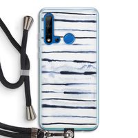 Ink Stripes: Huawei P20 Lite (2019) Transparant Hoesje met koord Ink Stripes: Huawei P20 Lite (2019) Transparant Hoesje met koord