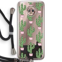 Cactus Lover: Motorola Moto G6 Transparant Hoesje met koord