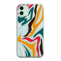 Colored Zebra: iPhone 11 Transparant Hoesje