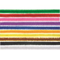 Chenilledraad - 30x - regenboog mix - 50 cm - hobby/knutsel materialen