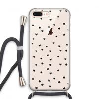 Kleine kattenkopjes: iPhone 7 PLUS Transparant Hoesje met koord