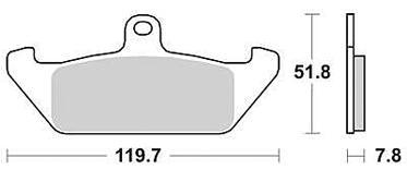 TRW Brake pad mcb 563 organic standard