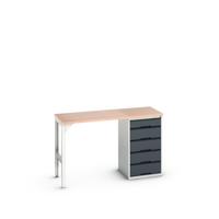 Bott Verso Werkbank | 5 Lades | Breedte 1500mm | Multiplex | RAL 7016 - 16921900.19