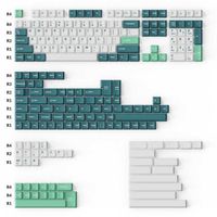 Keychron Cherry Profile Double-Shot PBT Full Keycap-Set - White Mint keycaps 219 Stuks, ANSI & UK ISO Layout - thumbnail