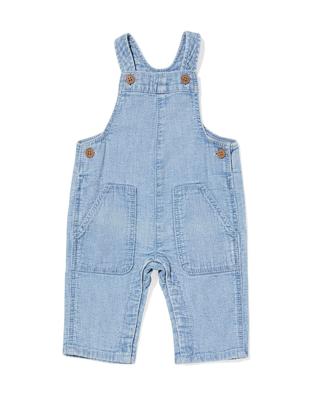 HEMA Babytuinbroek strepen denim (denim)