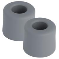 Benson Deurbuffers / deurstoppers rubbers - 2x - grijs - 30 x 25 mm - met schroefbevestiging