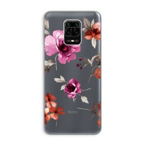 Geschilderde bloemen: Xiaomi Redmi Note 9 Pro Transparant Hoesje