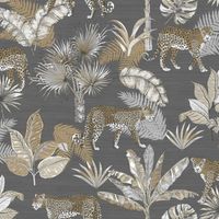 DUTCH WALLCOVERINGS Behang Leopard grijs en beige - thumbnail