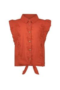 Like Flo zomer blouse meisjes - roest rood - Cindy
