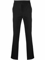 Ferragamo pantalon de costume à taille mi-haute - Noir