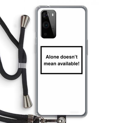 Alone: OnePlus 9 Pro Transparant Hoesje met koord