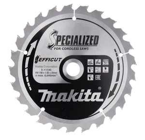 Makita Accessoires Afkortzaagblad Hout | Efficut 190x20x1,85 25T 10g - E-11140 E-11140