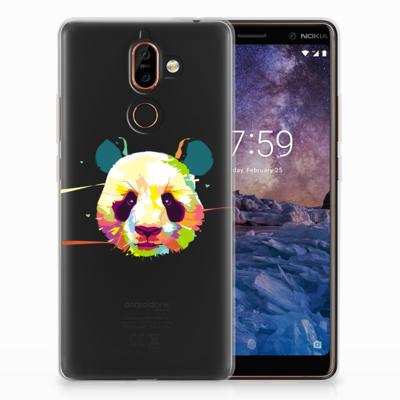 Nokia 7 Plus Telefoonhoesje met Naam Panda Color Nokia 7 Plus Telefoonhoesje met Naam Panda Color