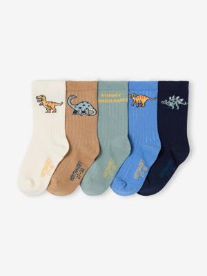 Set van 5 sokken voor jongens ecru