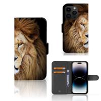 iPhone 15 Pro | Telefoonhoesje | Met pasjeshouder | Leeuw