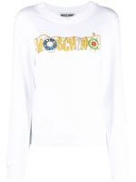 Moschino sweat à logo imprimé - Blanc