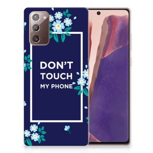 Samsung Note 20 Silicone-hoesje Flowers Blue DTMP