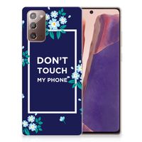 Samsung Note 20 Silicone-hoesje Flowers Blue DTMP - thumbnail