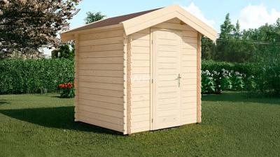 Woodpro Blokhut/Tuinhuis Maren 200x200 cm vuren blank- Zadeldak- Hout- Woodpro