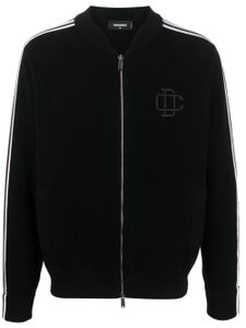 DSQUARED2 cardigan à logo brodé - Noir