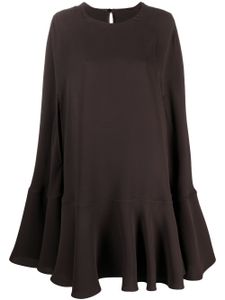 Valentino Garavani cape en soie - Marron