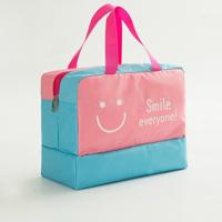 Mode mannen en vrouwen reizen waterdichte opslag zak Oxford doek reistas zwemmen zak strand tas (roze smiley gezicht)