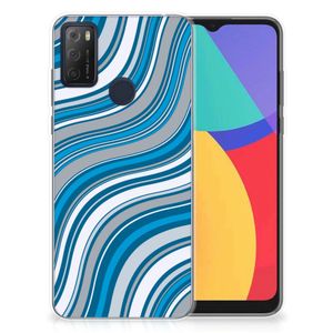 Alcatel 1S (2021) TPU bumper Waves Blue