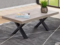 Salontafel LIEZE 130 cm dark forest met X-poten