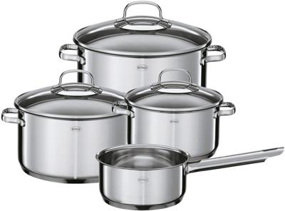 Rosle Pannenset Elegance - Kookpannen + Deksels & Steelpan - 4 Delig