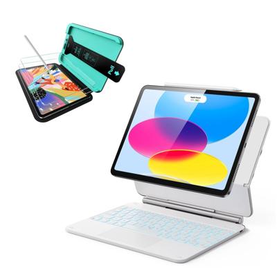 iPad 11" (A18) 2026 Bundle Rebound Magnetic Keyboard Case & Paper-Feel Screen Protectors - US Layout-White