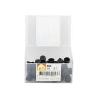 Afdekkap moer M6 zwart kunststof kuip 50 st.