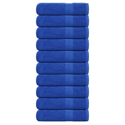 VidaXL Badhanddoeken 10 st 100x150 cm 360 g/m² 100% katoen blauw