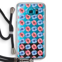 Klaproosjes: Samsung Galaxy S6 Transparant Hoesje met koord