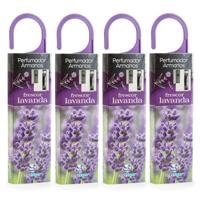 Geurzakjes Lavendel geur - 4x - met ophanghaak - voor een frisse kast/was - luchtverfrisser