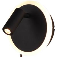 LED Wandlamp Mat Zwart 7W 3000K Rond Aluminium