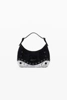 Kleine slangenleren tas met studs - BLACK - U