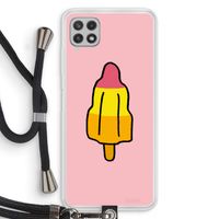 Raketijsje: Samsung Galaxy A22 4G Transparant Hoesje met koord