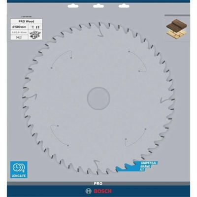 Bosch Professional Cirkelzaagblad voor Hout | PRO Wood | Ø 500mm Asgat 30mm 36T - 2608640705