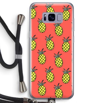 Ananas: Samsung Galaxy S8 Transparant Hoesje met koord
