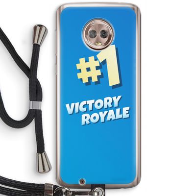 Victory Royale: Motorola Moto G6 Transparant Hoesje met koord
