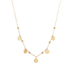 Go Dutch Label Ketting met Discs en Bolletjes Goud