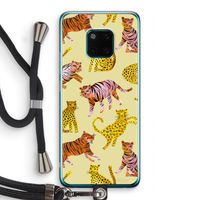 Cute Tigers and Leopards: Huawei Mate 20 Pro Transparant Hoesje met koord