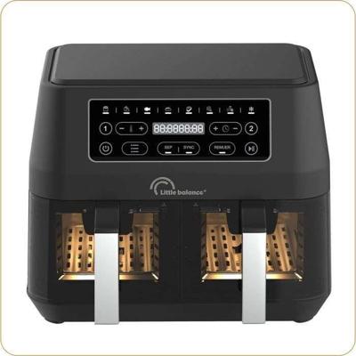 Dieetfriteuse - LITTLE BALANCE - 8765 - Crousty light duo - 9 L - 2460 W - 9 programma's - Zwart