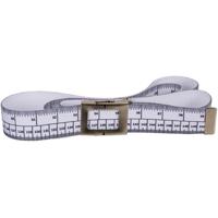 Meetlint - dieet riem - wit - polyester - 155 cm - volwassenen - Grappige riemen - Gadget verjaardag