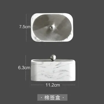 Vierdelige Badkamer accessoire set - Marmerlook