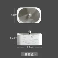 Vierdelige Badkamer accessoire set - Marmerlook Vierdelige Badkamer accessoire set - Marmerlook