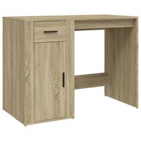 vidaXL Bureau 100x49x75 cm bewerkt hout sonoma eikenkleurig - thumbnail