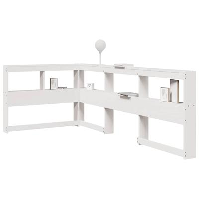 Boekenkast Hoofdeinde L-vormig 100 cm massief grenenhout wit