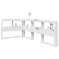 Boekenkast Hoofdeinde L-vormig 100 cm massief grenenhout wit
